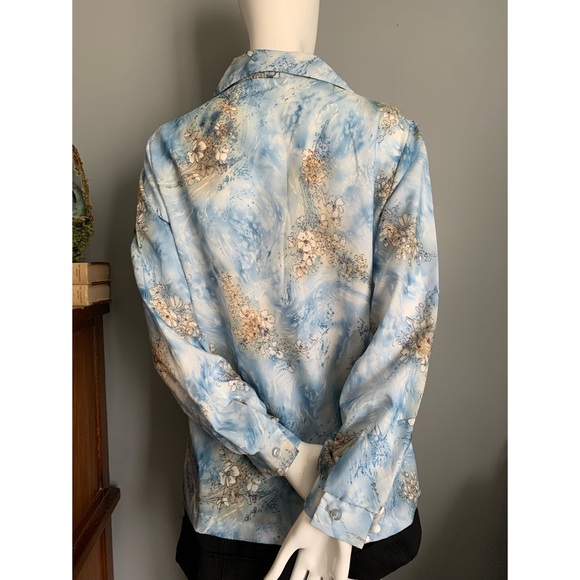 vintage 1970s Terry of Chicago : union label pussybow secretary blouse - Picture 5 of 13